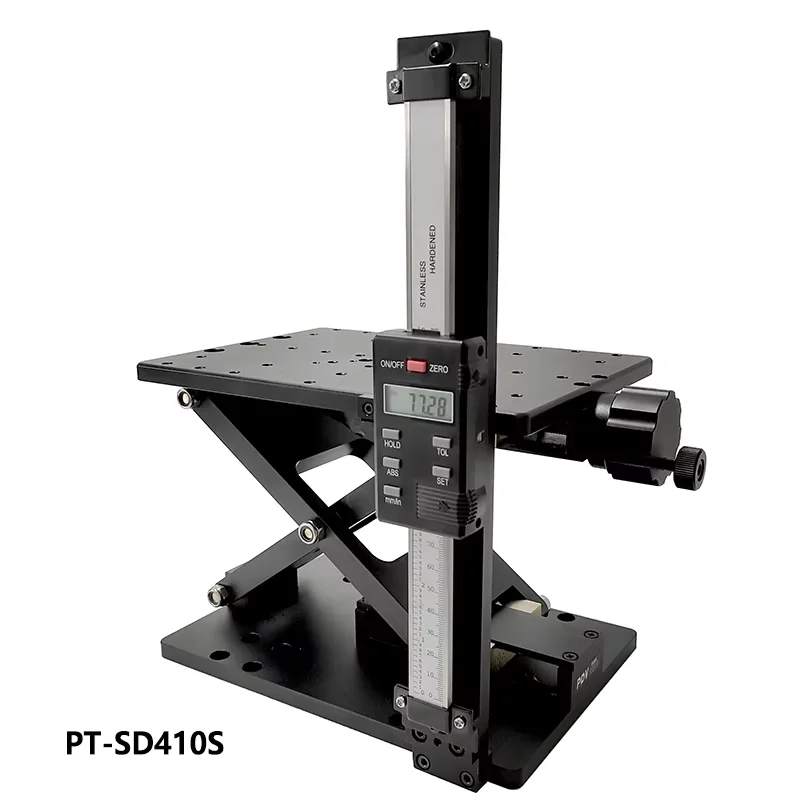 مقبس مختبر يدوي من النوع المقص PT-SD410S مع فرجار رنيه رقمي