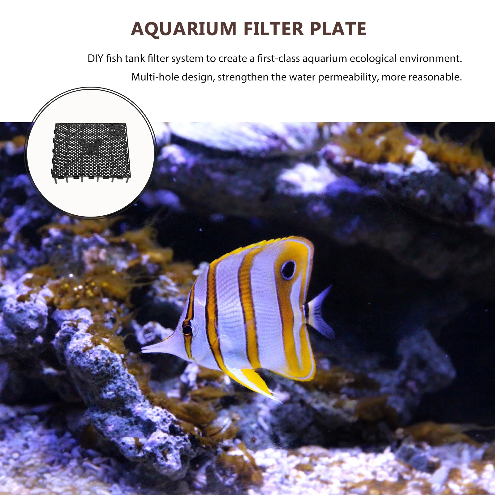 

6pcs Bottom Filter Partition Plate Aquarium Plastic Divider Gravel Filter Board Fish Tank Accessory Professional Wear-Resistant