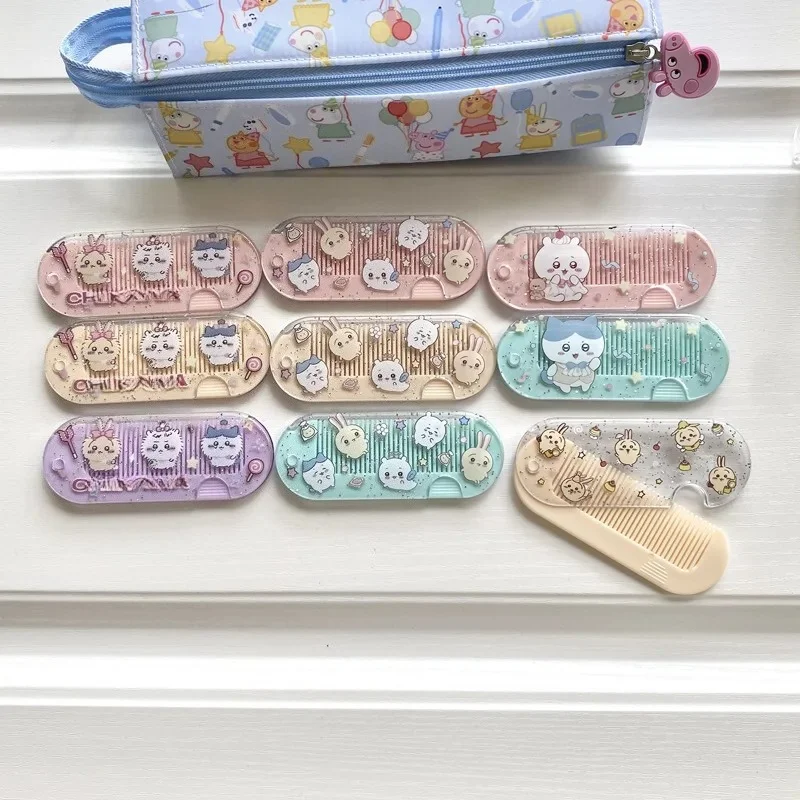

New yiji Cartoon Folding Small Comb Portable Pocket Makeup USAGI うさぎ ハチワレ Hachiware Mini Cute Comb Bangs Comb Gift