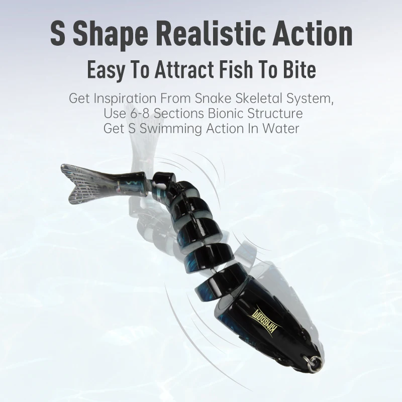 YOOFISH 釣りルアーバーベキュースイムベイト人工海 65 ミリメートル 90 ミリメートル 120 ミリメートル 140 ミリメートルマルチジョイントセクションシンキングワブラーハードベイト