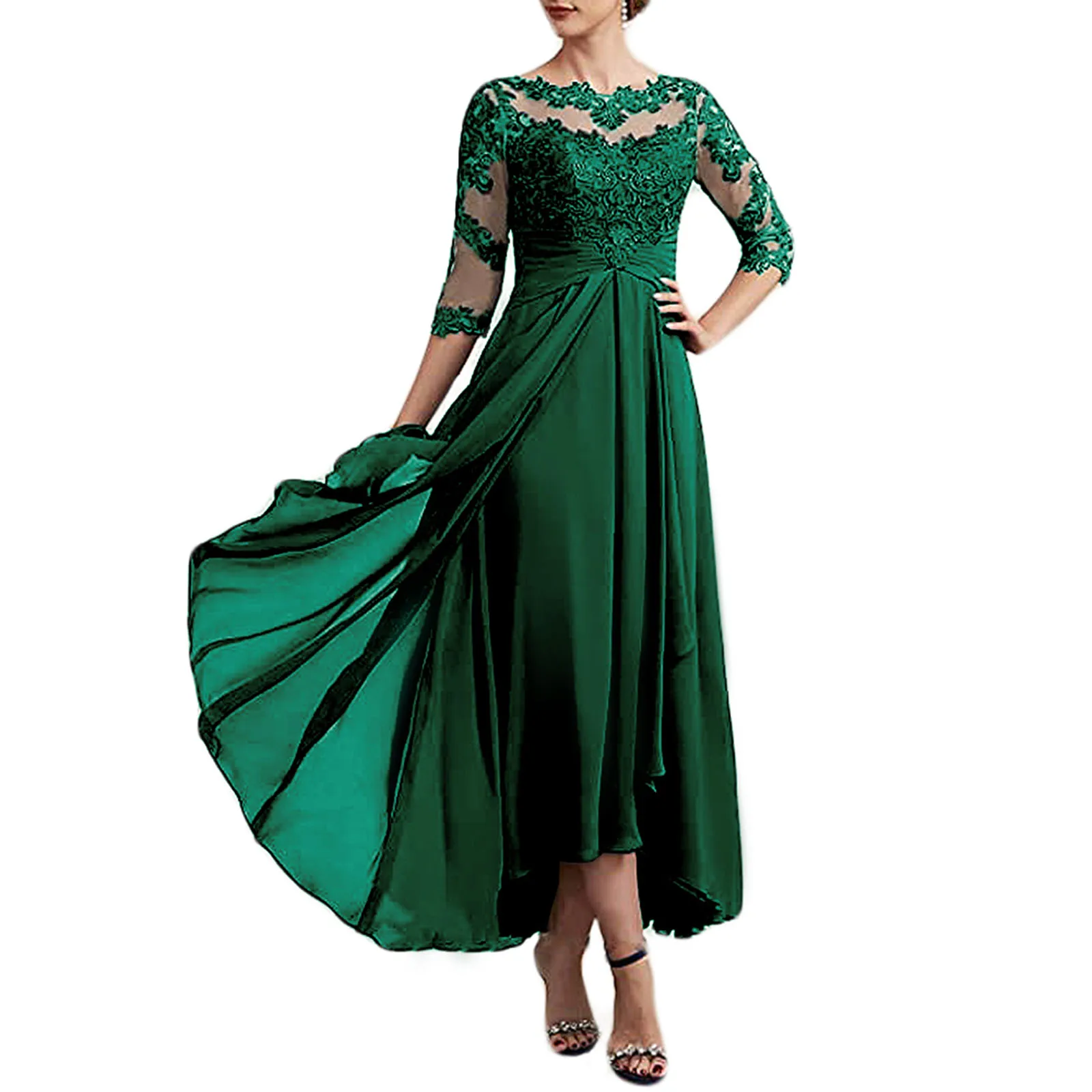 Новые платья для матери невесты с короткими рукавами и круглым вырезом, кружевные шифоновые вечерние платья с открытой спиной, платья для матери жениха по индивидуальному заказу