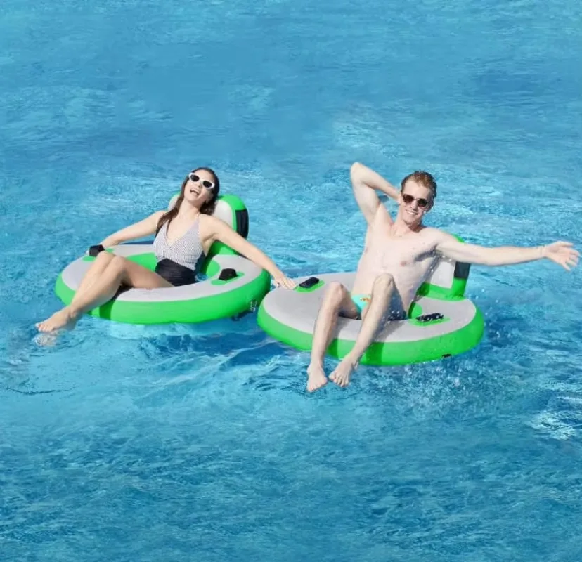 Factory Price Inflatable Floating Swimming Pool Water Chair Inflatable Pool Lounger With Comfortable Sling Seat