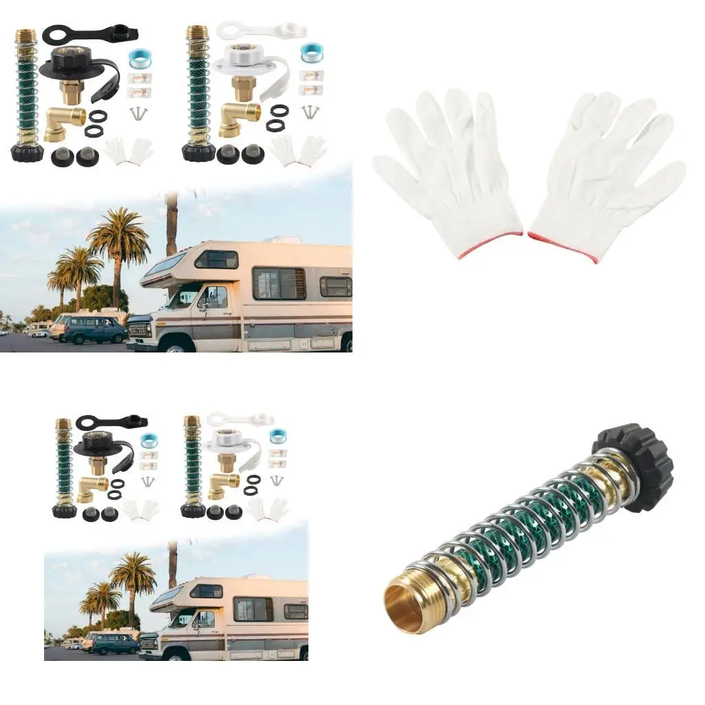 

02DE RVs Water Inlet, RVs City Inlet with Check Valves, RVs Water Hose Connector with Cov