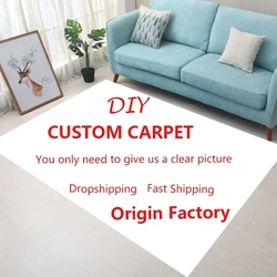 Custom Carpet Rug Printed Rectangle Area Rugs for Adult Yoga Mats Living Room Decorative Dropshipping Personalized Doormat