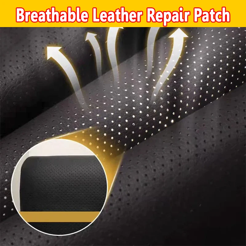 Breathable Leather Repair Patch DIY Self Adhesive Leather for Sofa Couches Car Seat Chair Furniture PU Skin Interior Part
