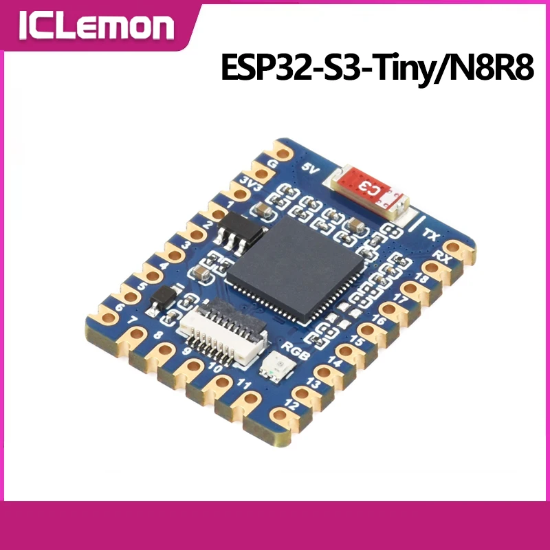 Płytka rozwojowa Waveshare ESP32-S3-Tiny Mini z oddzielnym interfejsem USB, 240MHz, ESP32 S3, ESP32-S3-Tiny-N8R8