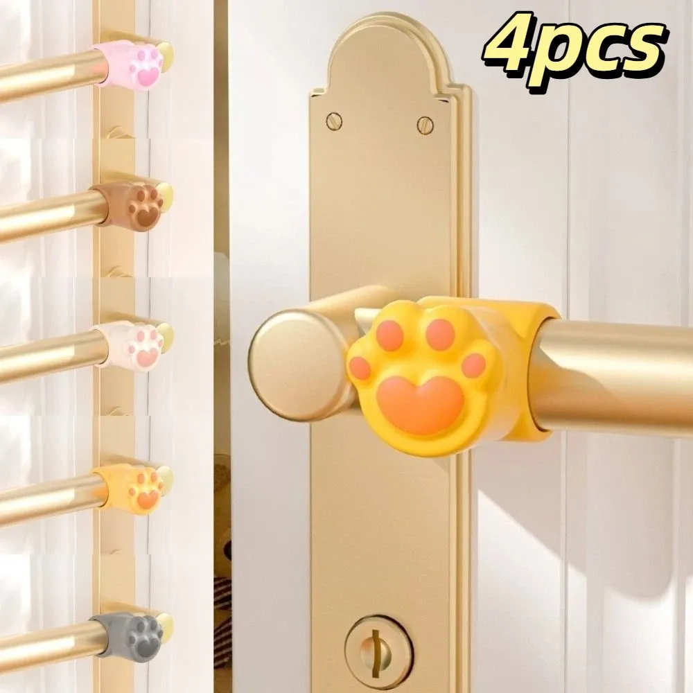 4 قطعة سدادة باب من السيليكون المتين المضادة للصدمات على شكل كرتوني مقبض الباب كتم الصوت واقي حائط عملي لتزيين المنزل #1