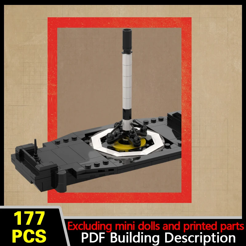 Drone Research Ship Model MOC Building Bricks War Equipment Modular Technology Gifts Holiday Assemble Children Toys Suit