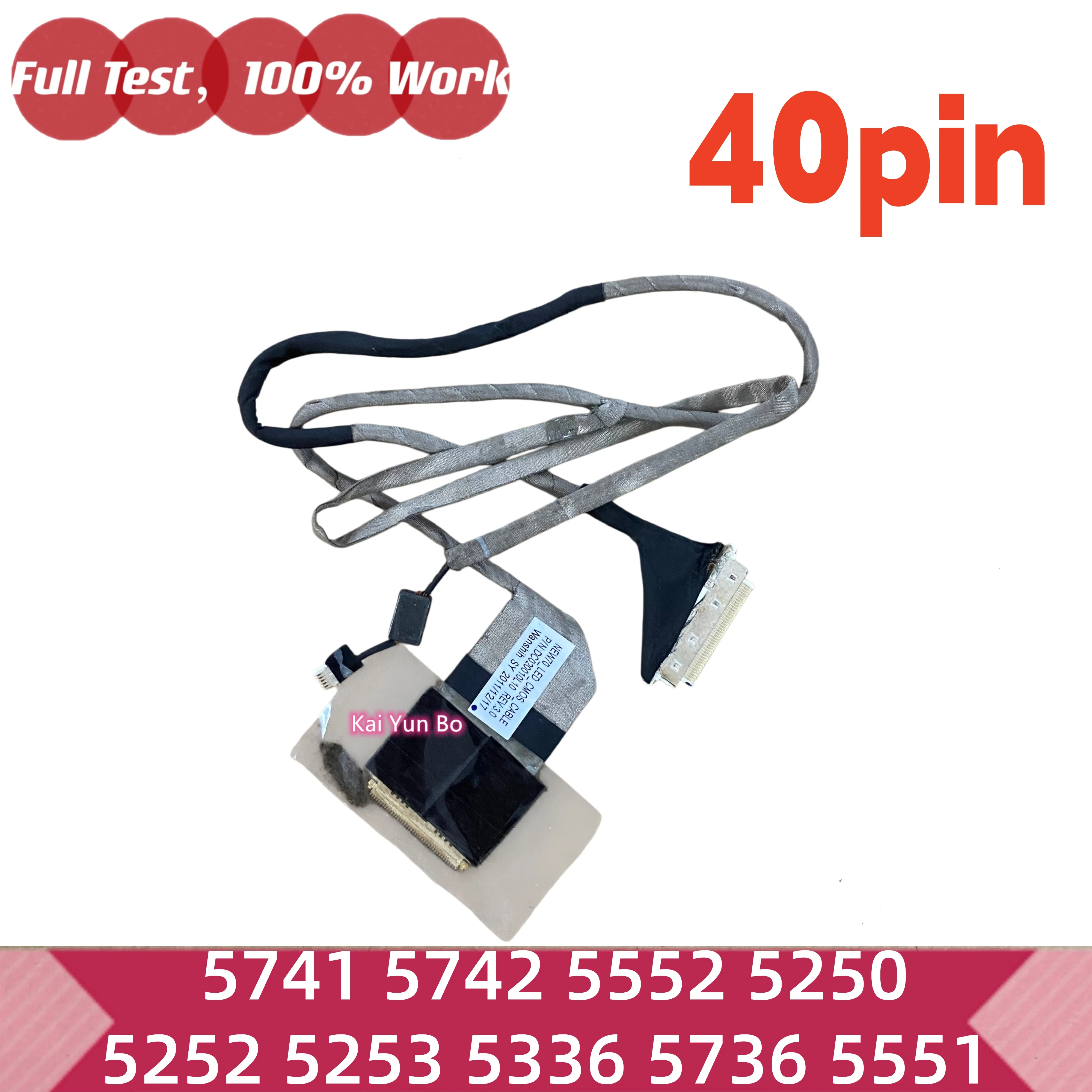 Cabo de Display LCD LVDS NOVO para Laptop Acer Aspire 5741 5742 5552 5250 5252 5742G 5741G 5253 5336 5736 5551 5552G 70 DC020010L10