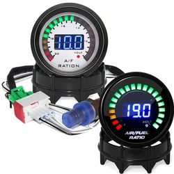 2 in 1 Meter Voltage  Digital Air Fuel Ratio Gauge  for 12V Car Voltmeter  with Narrowband O2 Oxygen Sensor Car Gauge AFR Gauge