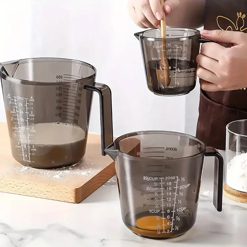 1 قطعة أكواب قياس سائل الخبز PS مقياس كوب البلاستيك قياس حجم كوب أدوات المطبخ الخبز 150/300/600/1000 مللي