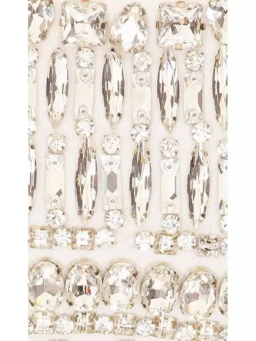 LEOSOXS 2025 Vrouwen Zomer Celebrity Nieuwe Strapless Uitgesneden Diamanten Witte Jurk Elegante Avond Club Feestjurk