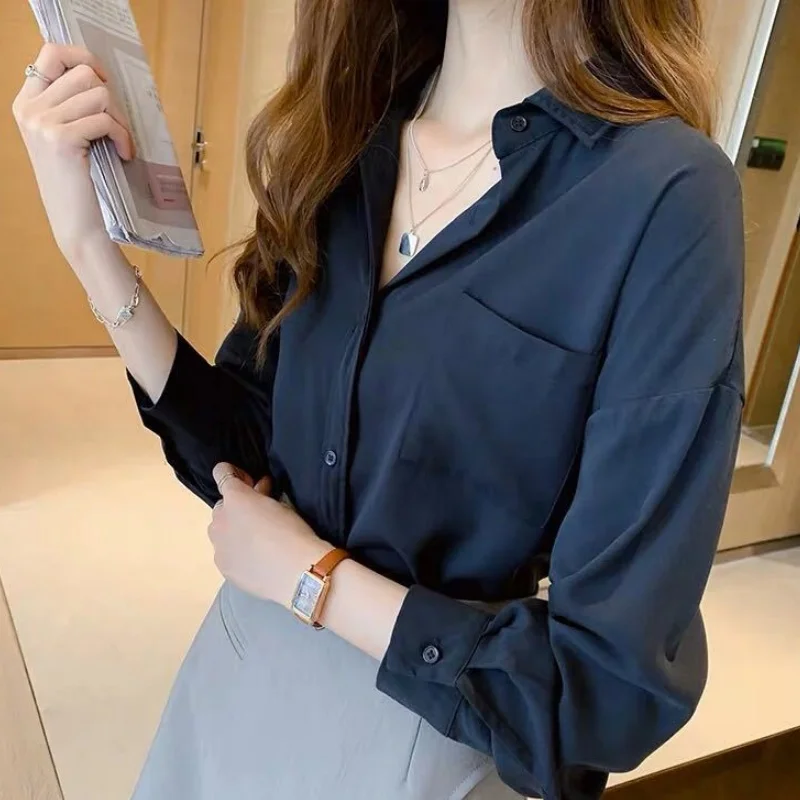 2025 Cotton Blouse White Shirt Fashion Women Blusas Mujer De Moda OL Style Tops Casual Ladies Long Sleeve Shirts and Blouses