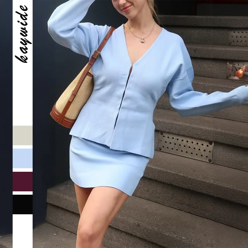 Fashionable Simple Woolen Long-sleeved Shirt Sweater for Women 2025 Autumn and Winter