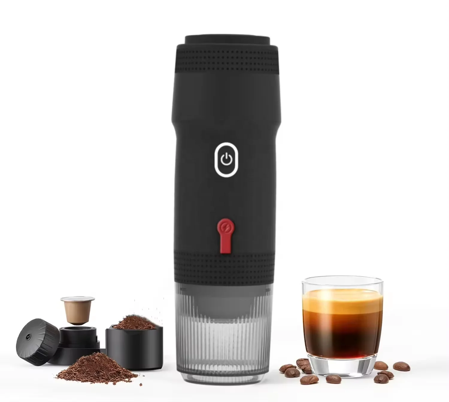 Outdoor Travelling Portable Camping Espresso Coffee Capsules Powder Machine Fully Automatic Mini Espresso Hot Cold Coffee Maker