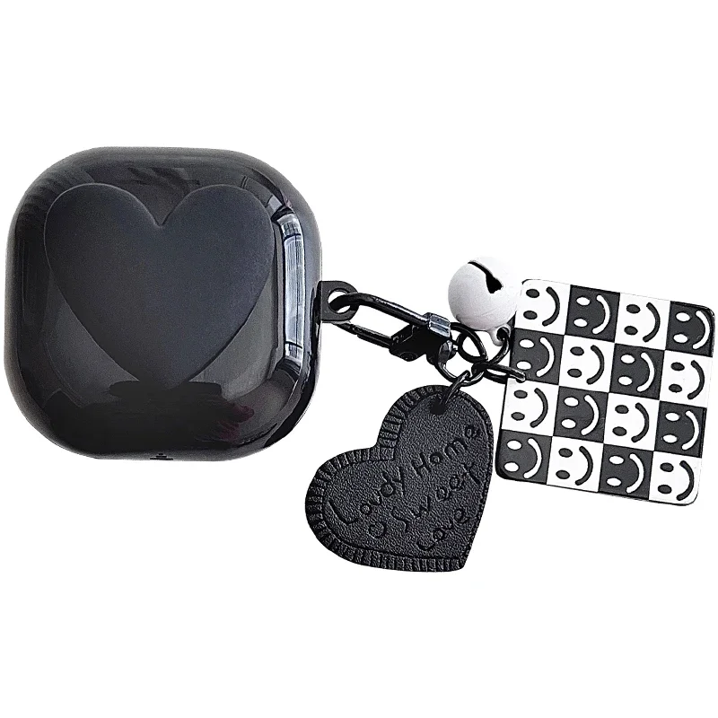 أسود القلب واقية الحال بالنسبة لسامسونج غالاكسي براعم 2 لايف تي بي يو سماعة الحال بالنسبة لبراعم غالاكسي لايف/براعم 2 برو غطاء حماية