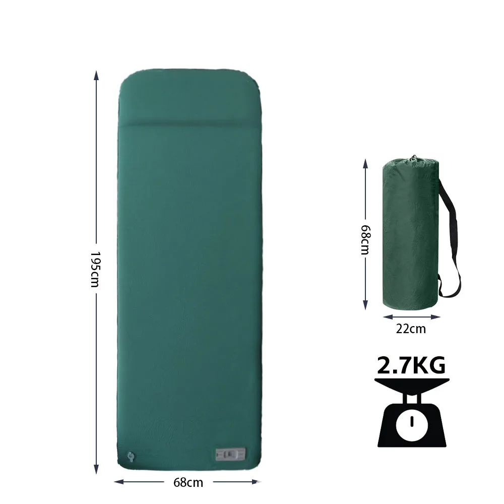 

Самонадувающийся спальный коврик с электрическим насосом, 3,15-дюймовый ультратолстый походный матрас из пены с эффектом памяти с подушкой, походный коврик