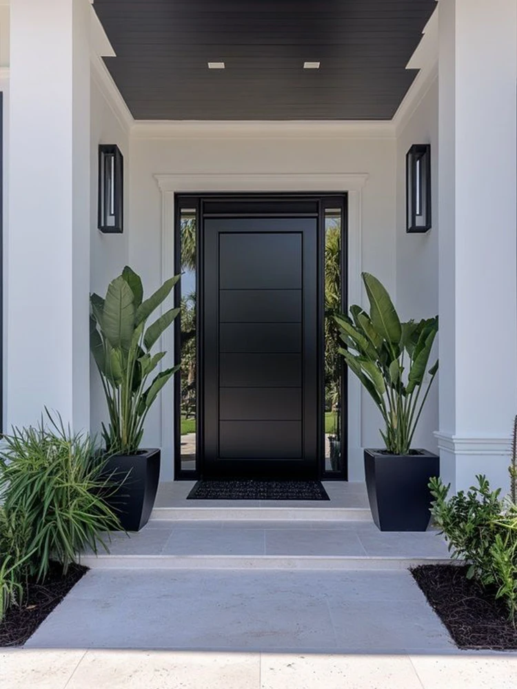 

Pivot Entrance Door Swing Security Gate Front Residential Entry Doors Interior Exterior Main Door Aluminum Custom Home Decor