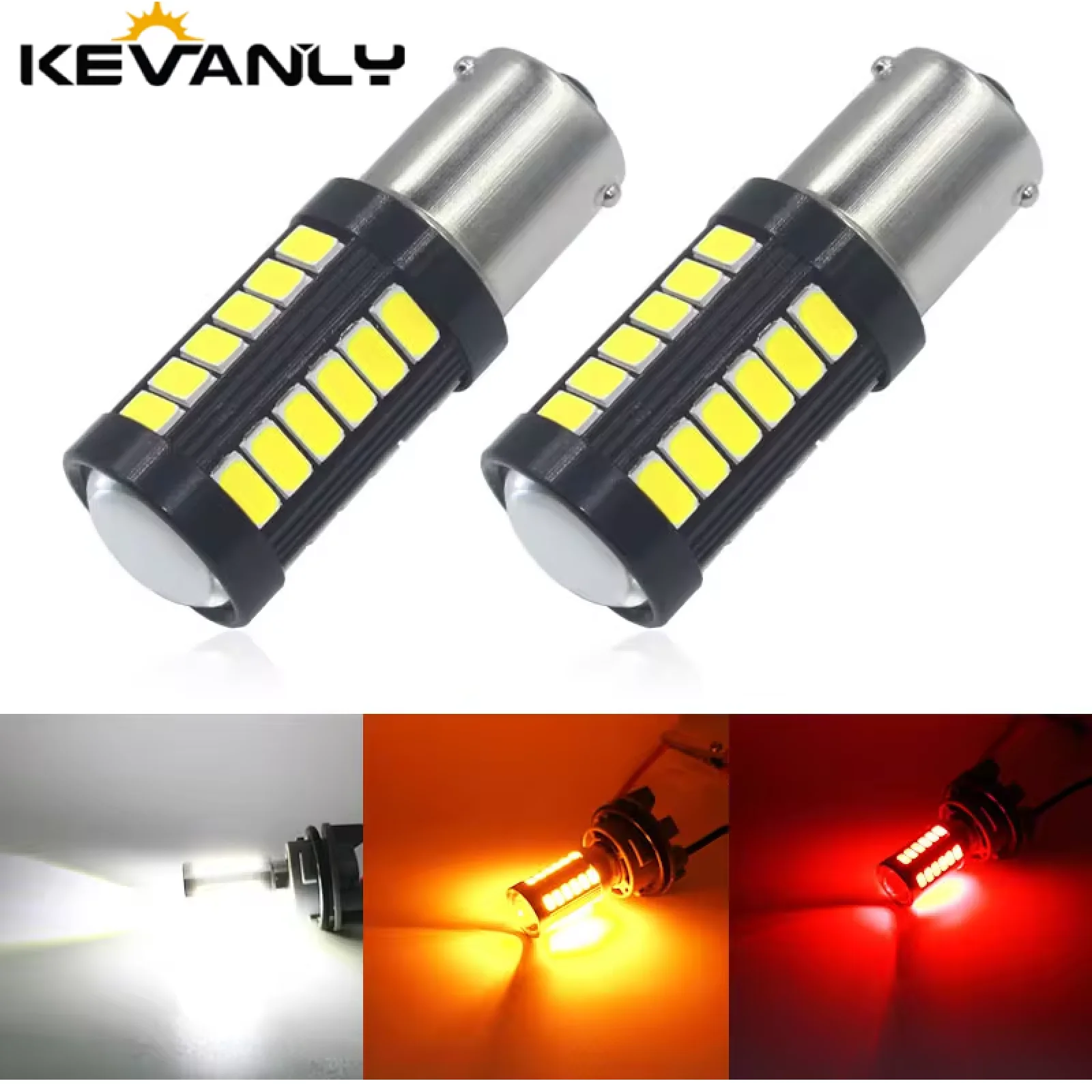 

1PC Super Bright 33SMD P21W PY21W 7440 7443 1157 P21/5W BAY15D BA15S BAU15S W21W W21/5W 5630LED Car brake lights fog lamp 12-24V