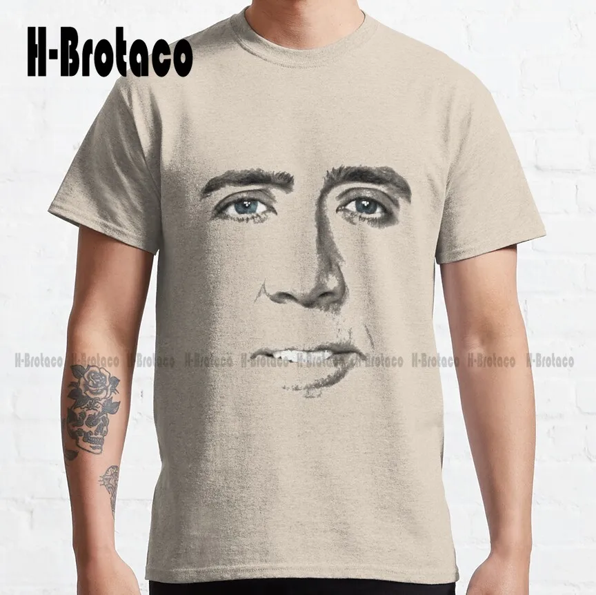 John Travolta Face Nicolas Cage, Nic Cage Classic T-Shirt Cute Shirts For Teen Girls Fashion Creative Leisure Funny T Shirts New