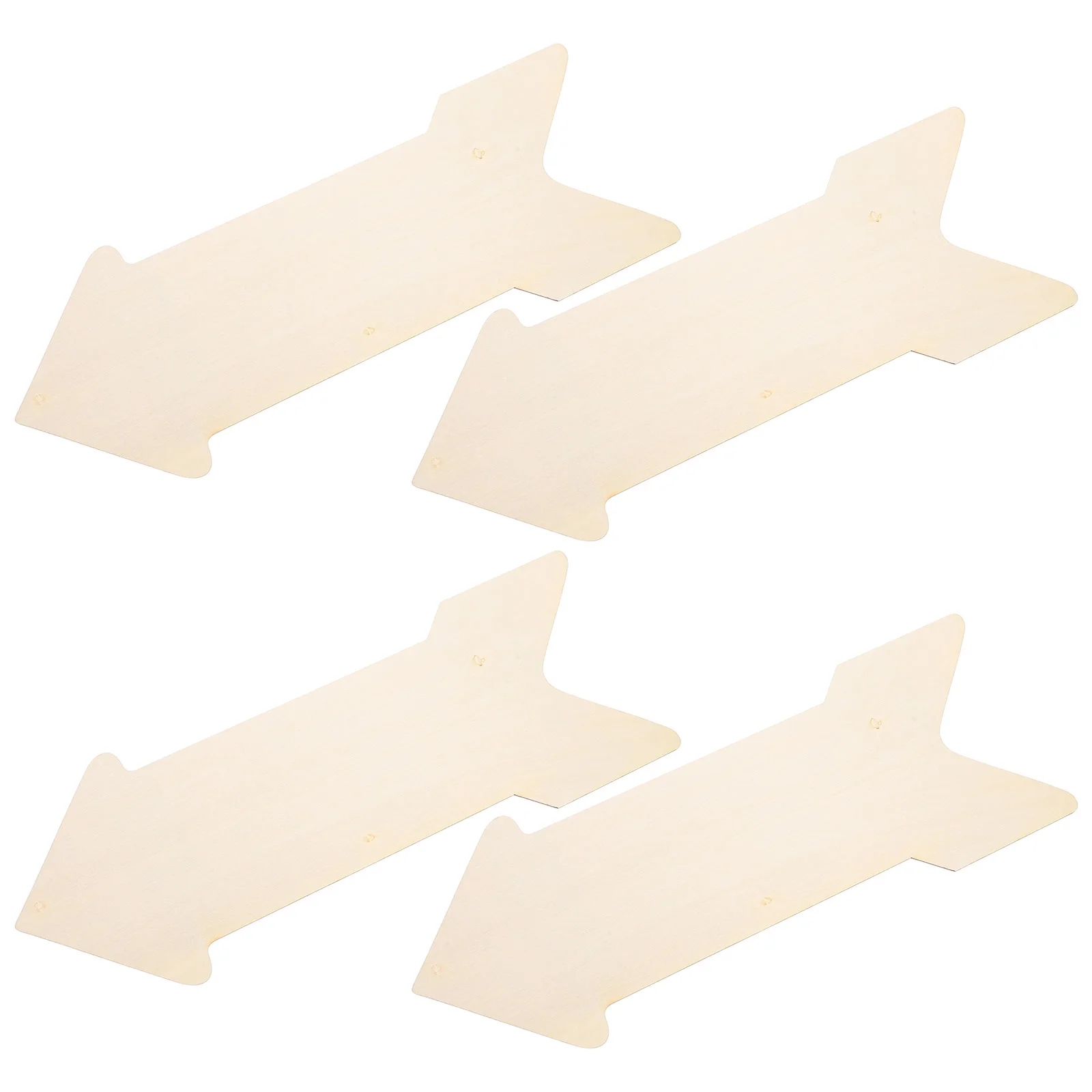 4 Pcs Outlet Wooden Arrow Ornaments Cutouts DIY Accessories Blank Chips Blade Slices Graffiti Unfinished Unpainted Office