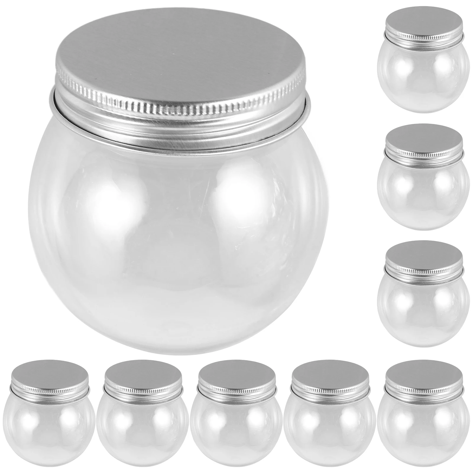 

16Pcs Clear Plastic DIY Snow Globe Globes with Screw Cap Reusable Water Globes for Creative Decoration Snow Globe