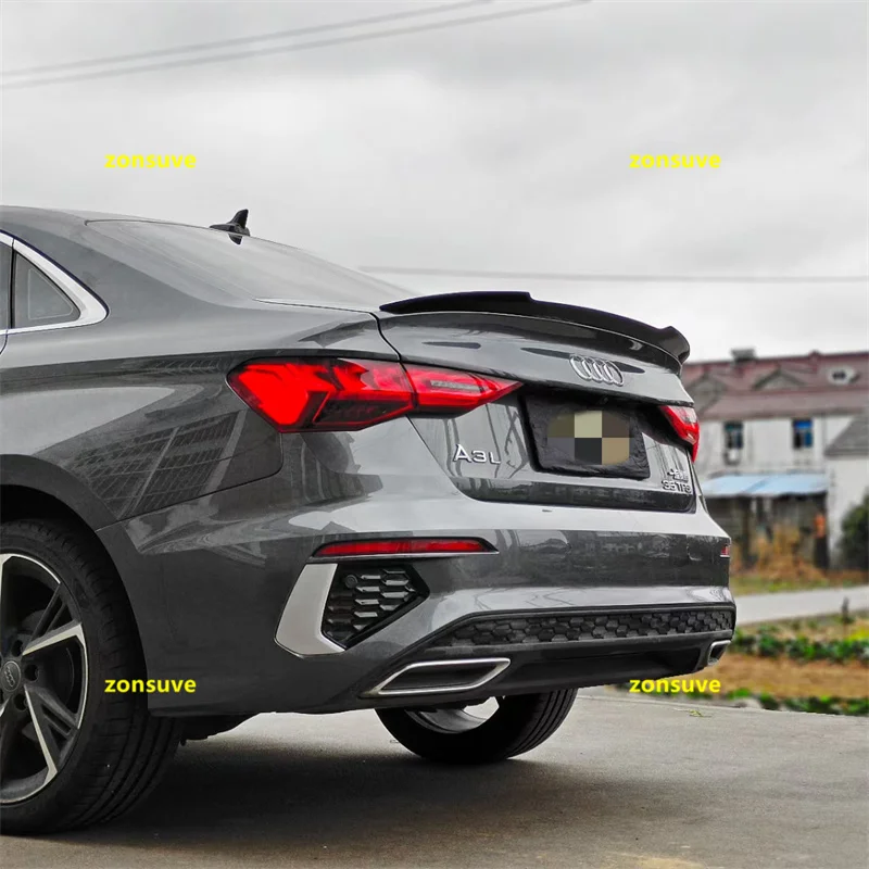 For New Audi A3 Sedan 2021 2022 2023 Year Spoiler M4 Style Sport Rear Trunk Wing Car Body Kit Accessories