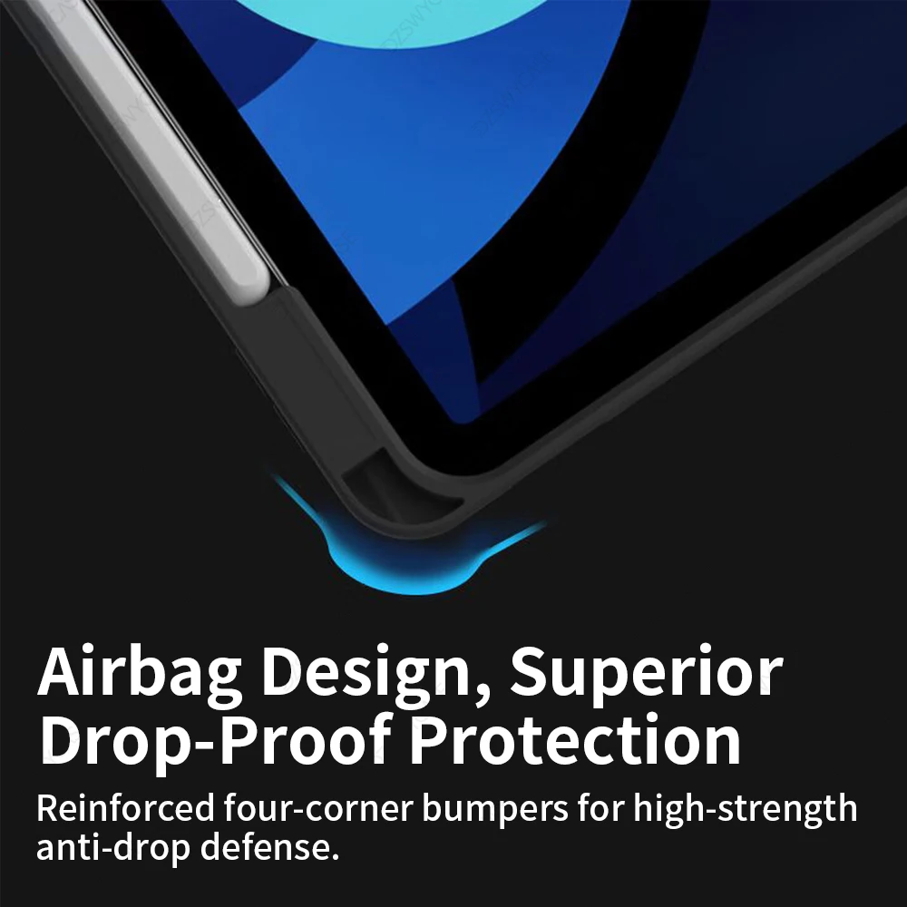 Für iPad Pro 11 Hülle 4./3./2. Generation, Air 10.9 5./4. Generation, Air 11 M2 M3 M4, 10. 10.9 11. Generation A16 11, Mini 6 A17 Pro Slim PU-Cover – Detail 7