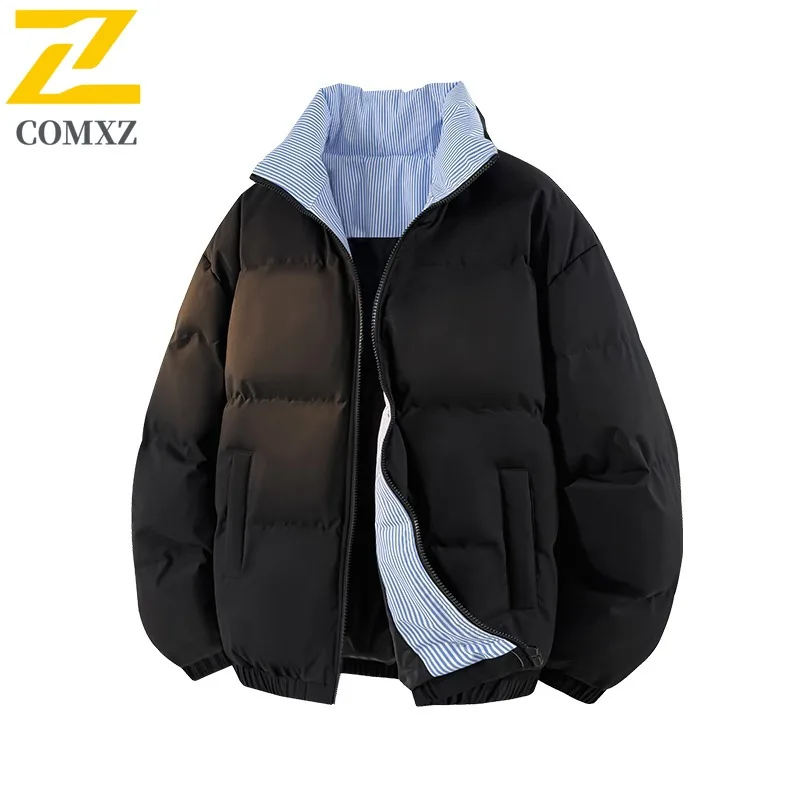 سترة COMXZ للرجال للتزلج مملوءة بتصميم خارجي عالي الجودة سترة سميكة للدفء كاجوال موضة الشارع سترات شتوية خفيفة الوزن #5