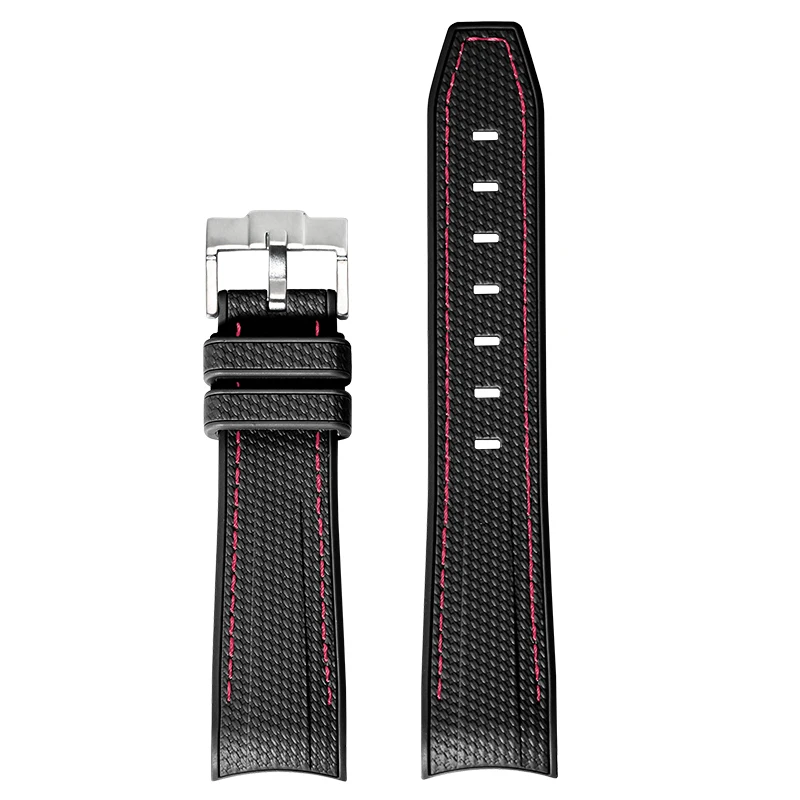 Horlogeband voor Omega X Swatch Joint MoonSwatch band voor Seamaster 300 heren dames 20 mm rubberen siliconen gebogen uiteinde polsband