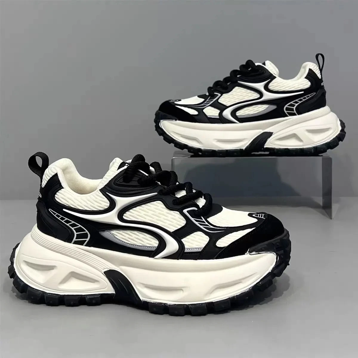 Modische Herren-Freizeitschuhe mit Erhöhter Sohle, Verschleißfest, Bequem Innen für Sport und Alltag – Detail 4