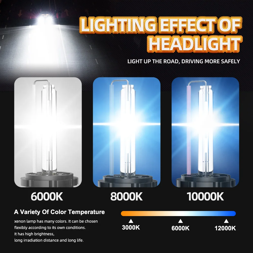 Headlight Bulbs HID Xenon D3S D3 35W 6000K 8000K For Ford KUGA II (DM2) 2013-2023 MUSTANG 2015-2023 Escape (With HID) 2013-2017