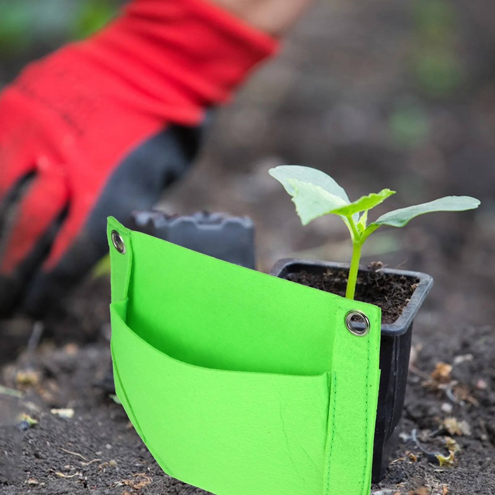 Bolsas para plantar colgantes, macetero de hierbas y fresas de tela no tejida, flor vegetal Vertical para jardín, 3 uds.