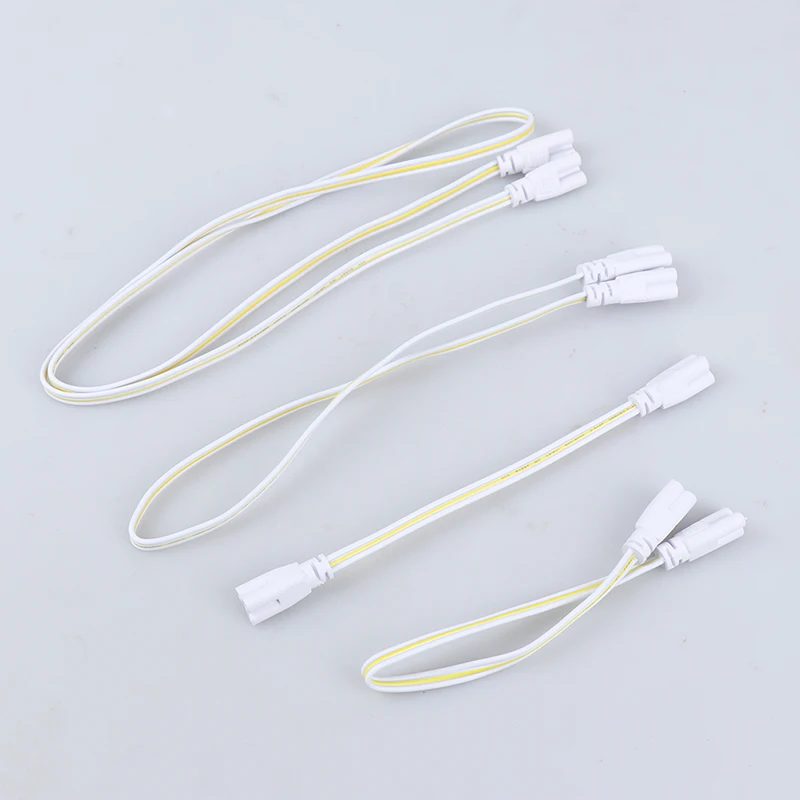 Kabel koneksi lampu tabung LED 2, 5A 0-250V T4 T5 T8 lampu LED kawat konektor ujung ganda