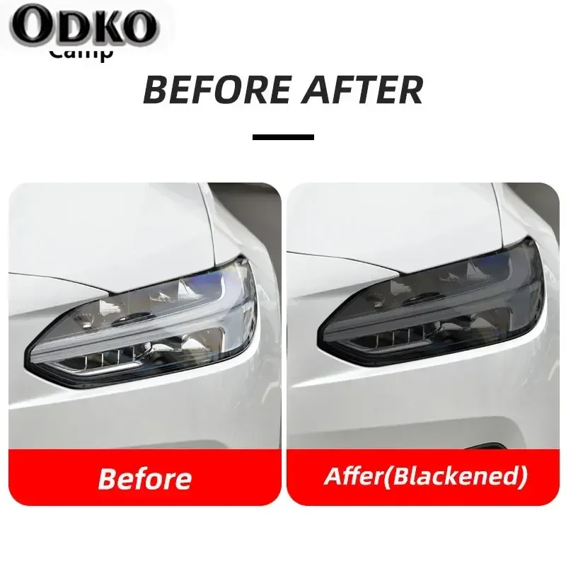 For Volvo XC40 XC60 XC90 S60 S90 V60 V90 2020 2021 2022 Smoked Black TPU Sticker Transparent Car Headlight Protective Film view 4