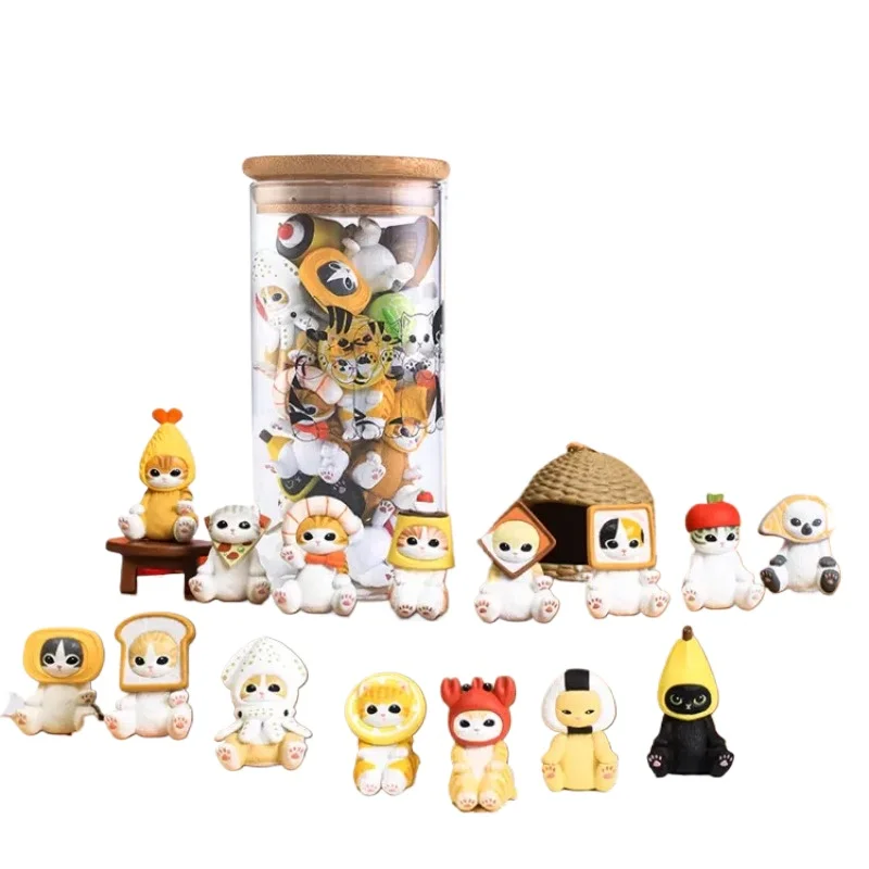 Anime Mofusand Figur 2. Generation Cross-Dressing Kawaii Katzen Blind Box Spielzeug Sammlung Desktop-Ornamente Kindergeburtstagsgeschenke
