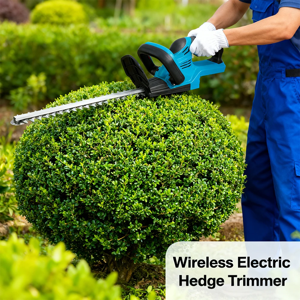 

Беспроводной триммер для живой изгороди, литий-ионный триммер для кустарников с батарейным питанием, электрический ручной триммер для втулки для садового газона, ландшафтного дизайна