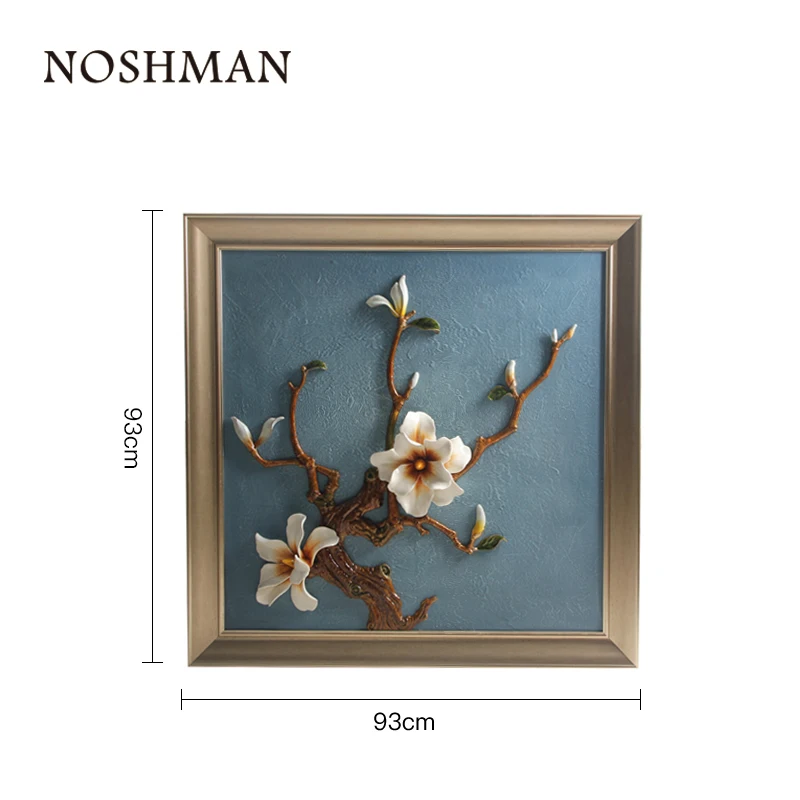 NOSHMAN Pintura de pared decorativa 3d Christmas Gifts Home Hotel Wall Mural Decoration Enamel Square 3D Wall Painting