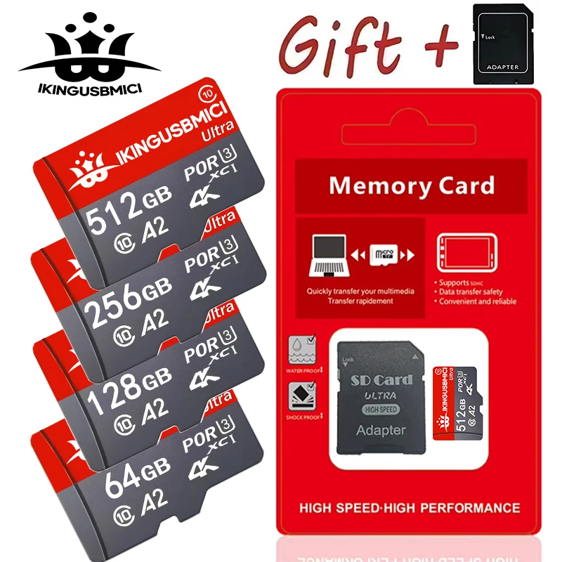 Tarjetas de memoria Micro SD de 256 GB, 64 GB, 32 GB, 16 GB, 8 GB, tarjetas de memoria SD/TF de 8, 16, 32, 64, 512 GB, 10 tipos de tarjetas de memoria para teléfonos móviles