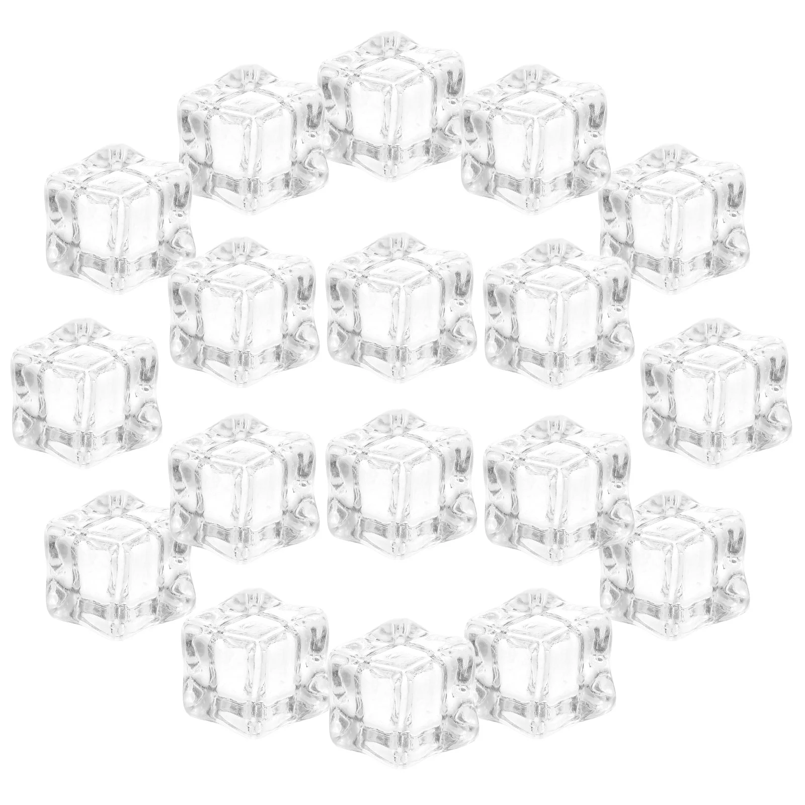 

100Pcs Simulated Acrylic Fake Ice Cubes Clear Transparency Blocks for Vase Filler Centerpiece Party Wedding Home Decoration