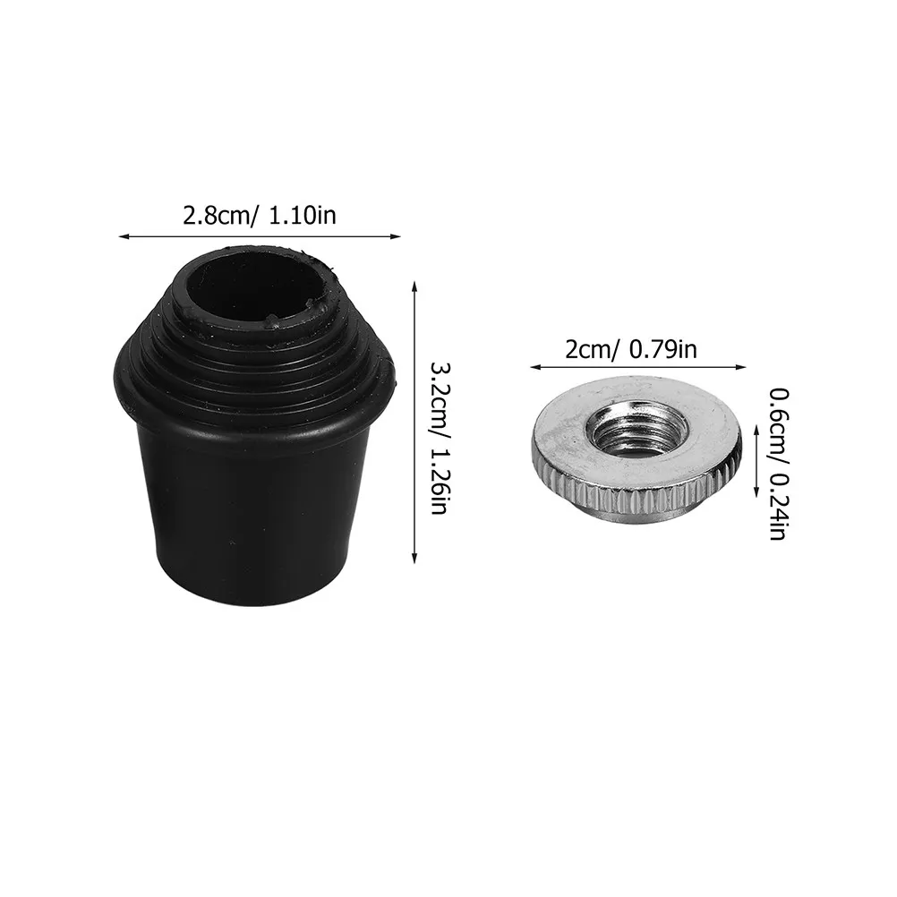 6Pcs Bass Drum Rubber Feet Pads Threaded Design Shock Absorbing Floor Protection Drum Accessories Parts of Drums