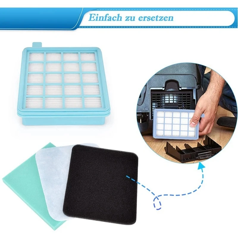 FC8058/01 Filter Replacement Filter Set For FC8630, Powerpro Compact And Active Vacuum Cleaner Replacement Set