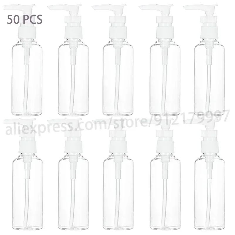 

50pcs 100ml Soap Shampoo Lotion Foam Water Plastic Pressed Pump Empty Spray Bottles Perfume Cosmetic Containers