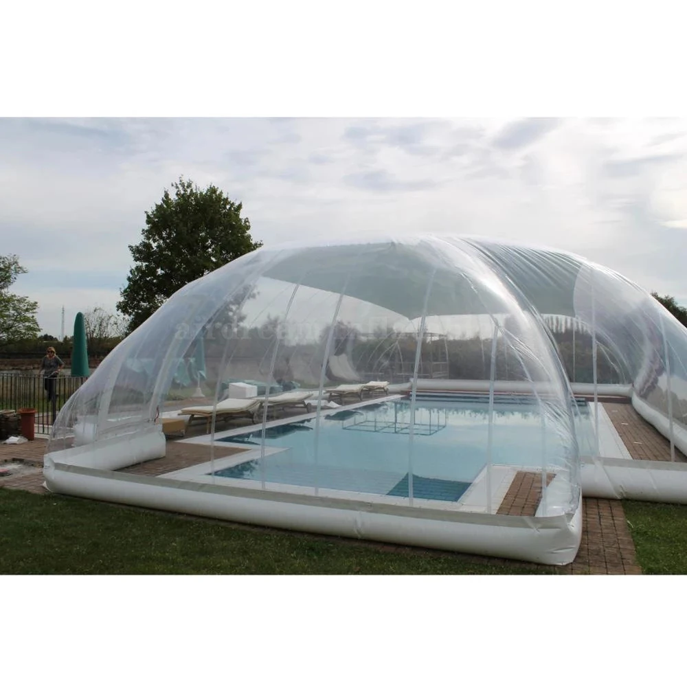 

wholesale Outdoor complete transparent rectangular blow up inflatable pool cover from China inflatables pools dome manufacturer