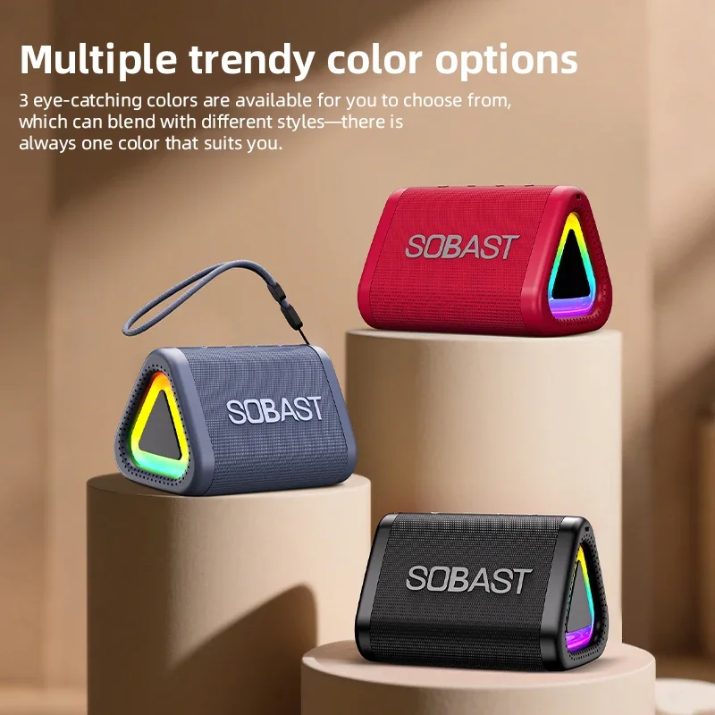 

Портативный динамик, беспроводные Bluetooth-колонки с BT5.4, стерео IPX5, водонепроницаемые для кемпинга, Hi-Fi звуковой сабвуфер