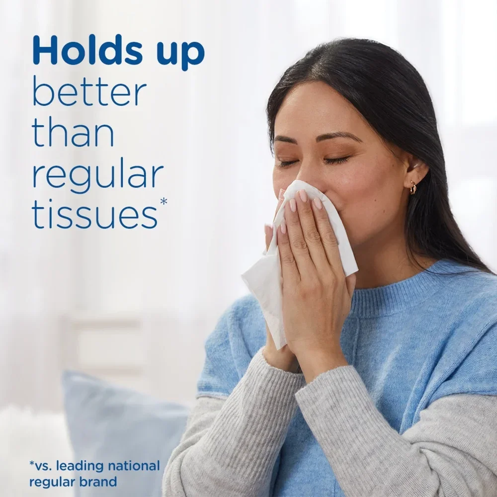 بلس لوشن مناديل الوجه 6 مكعبات ميجا 432 مناديل مهدئة للرطوبة 2 طبقات لطيفة على البشرة الحساسة غير معطرة للبالغين والأطفال