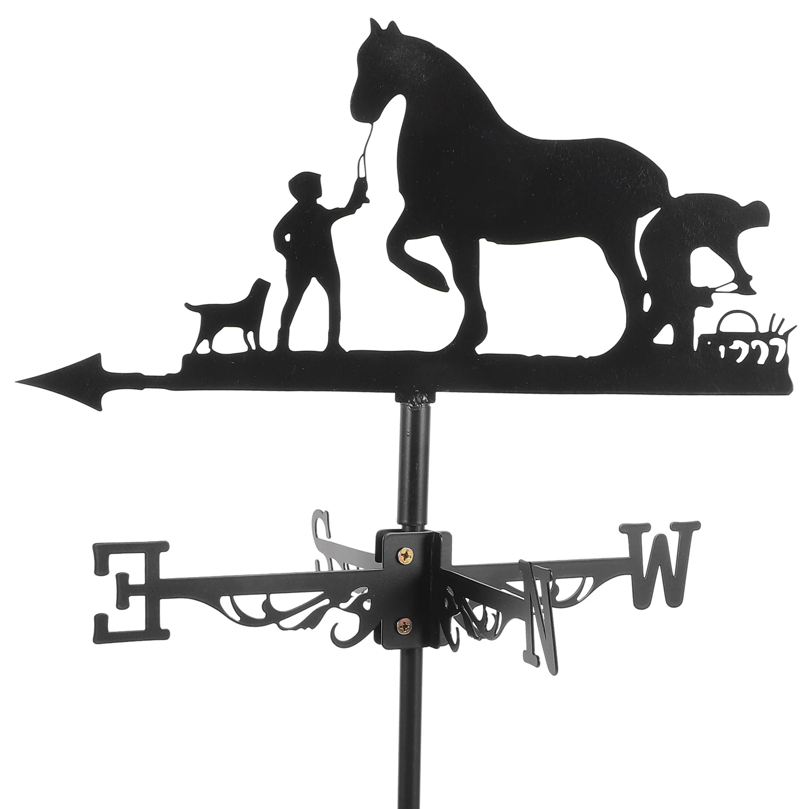 

1Set Iron Weather Vane Farm Metal Wind Direction Indicator Outdoor Garden Lawn Patio Yard Decoration Weathervan