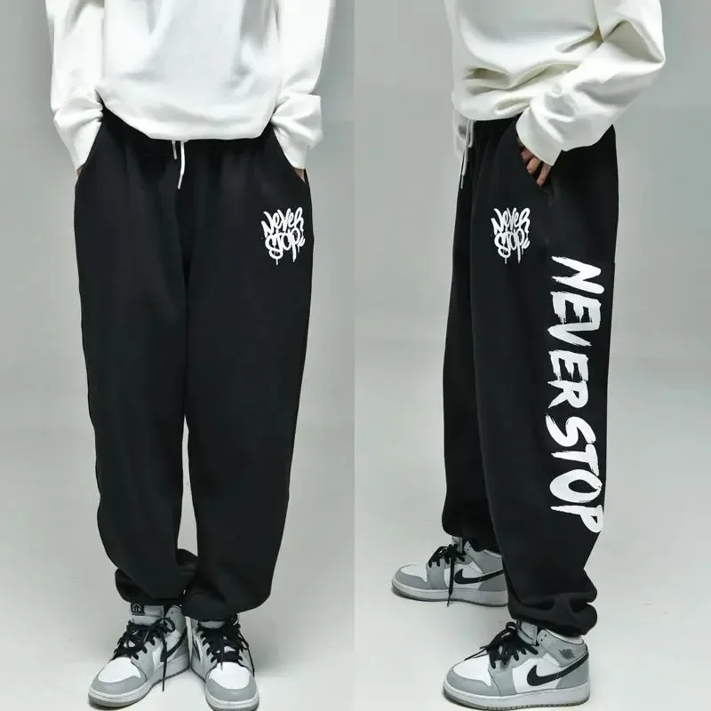 Female Hip-hop Hip-hop Loose Black Spring and Autumn High-waisted Leggings Sweatpants Jazz Dance Hiphop Trend Casual Sweatpants