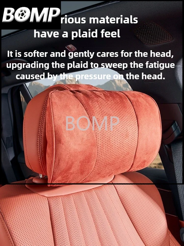 BOMP For BYD Atto 8/Sealion 8/Tang L Original Car Color Suede Headrest&Neck Pillow Car Interior Seat Comfortable Accessories