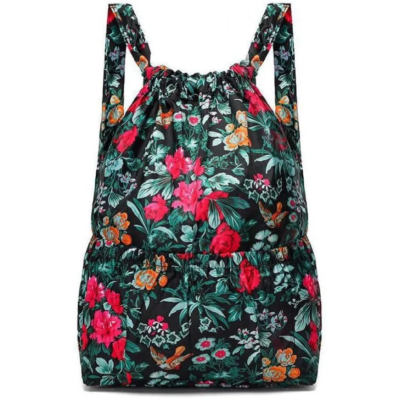 حقيبة ظهر كلاسيكية مطبوعة لصالة الألعاب الرياضية للنساء، جيوب متعددة، حقائب برباط، فصل جاف ورطب، سفر رياضي، Bac #1